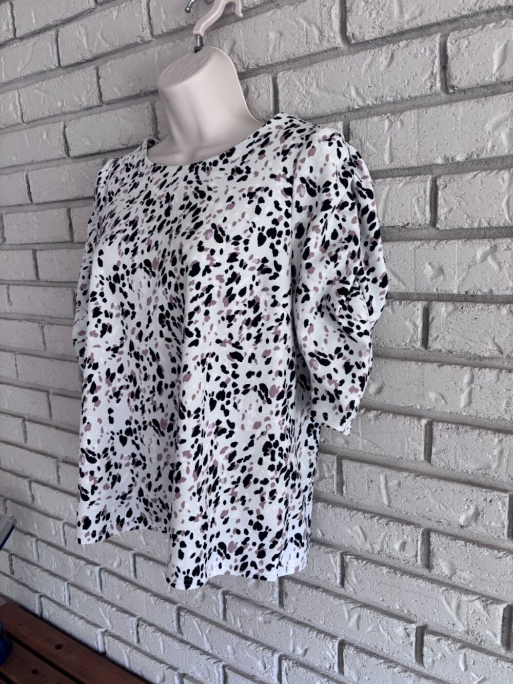 Melloday Women’s Puff Sleeve Blouse Medium